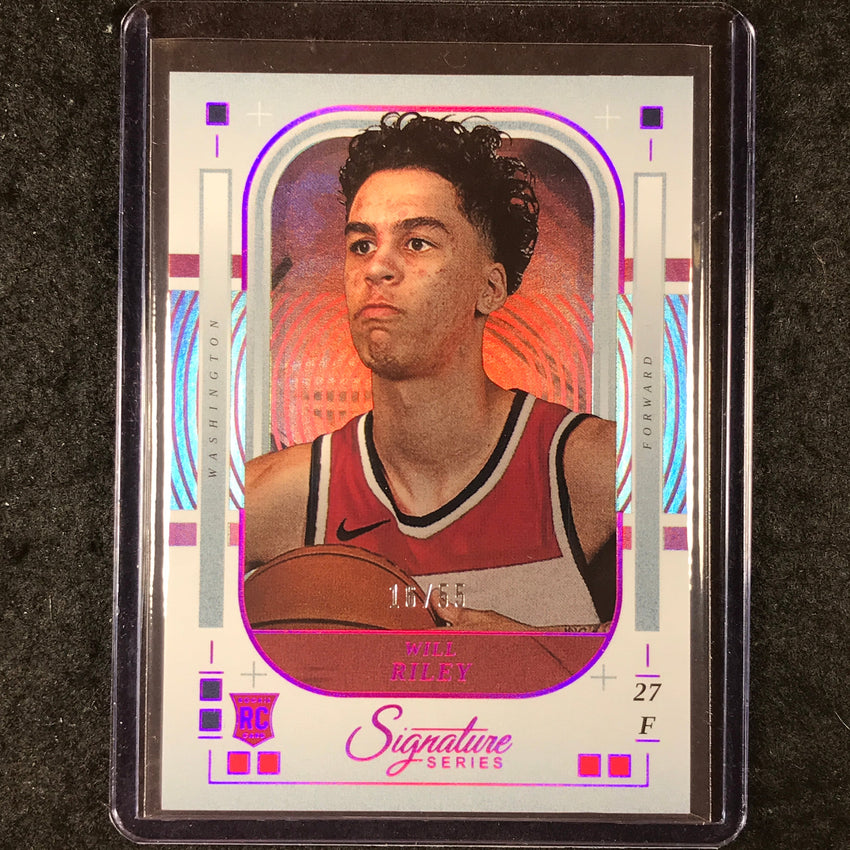 2025-26 Panini Signature Series WILL RILEY Rookie Base Fuchsia 16/55 #13