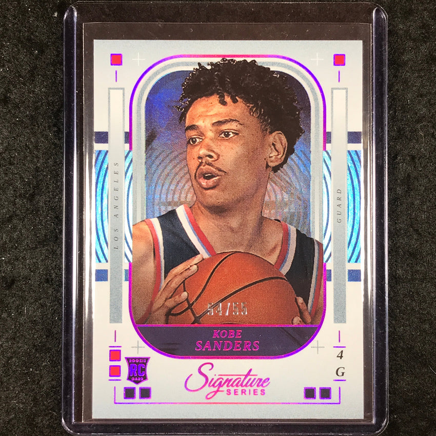 2025-26 Panini Signature Series KOBE SANDERS Rookie Base Fuchsia 54/55 #36