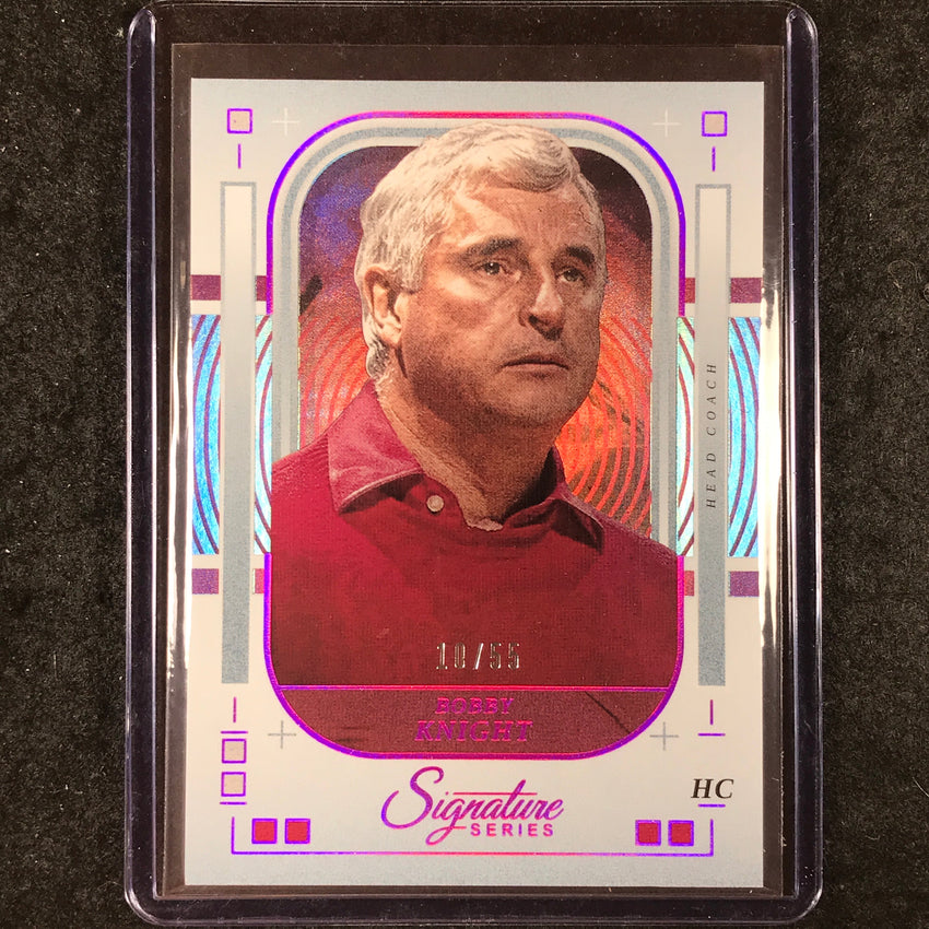 2025-26 Panini Signature Series BOBBY KNIGHT Base Fuchsia 10/55 #77