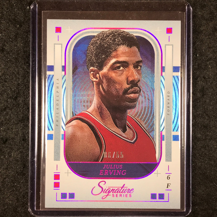 2025-26 Panini Signature Series JULIUS ERVING Base Fuchsia 6/55 #86