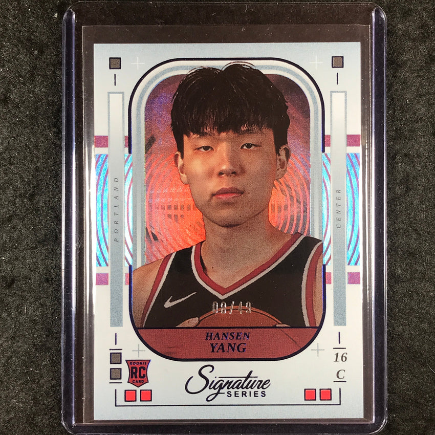 2025-26 Panini Signature Series HANSEN YANG Rookie Base Blue 8/49 #10