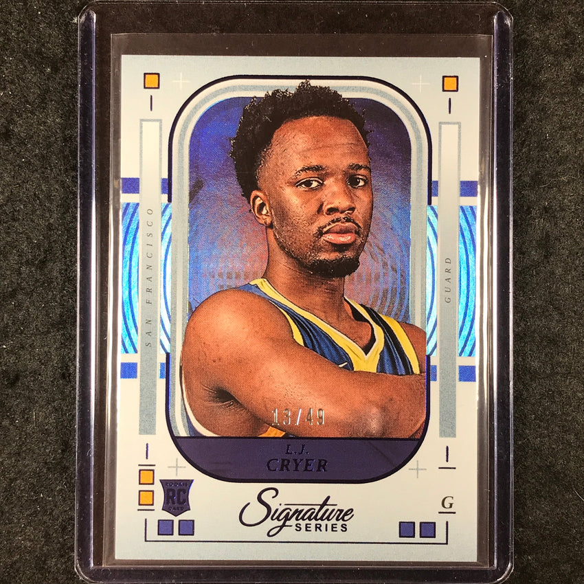 2025-26 Panini Signature Series L.J. CRYER Rookie Base Blue 13/49 #49