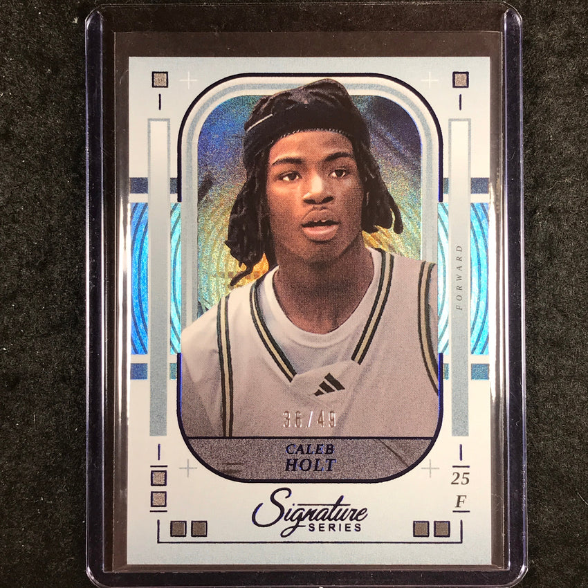 2025-26 Panini Signature Series CALEB HOLT Base Blue 36/49 #82