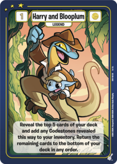 Harry and Blooplum - DON-169 - SR - Neopets TCG  Defenders of Neopia 1st Edition