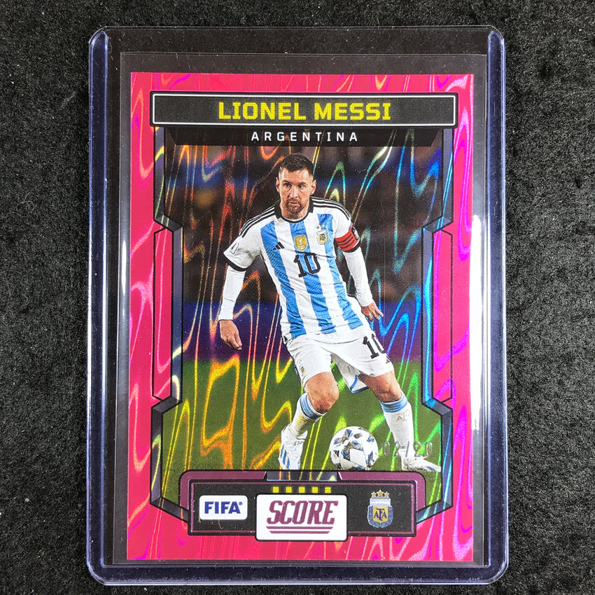 2023-24 Score FIFA LIONEL MESSI Base Pink Swirl 2/20 #1