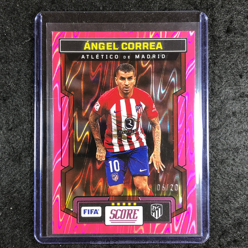 2023-24 Score FIFA ANGEL CORREA Base Pink Swirl 6/20 #30