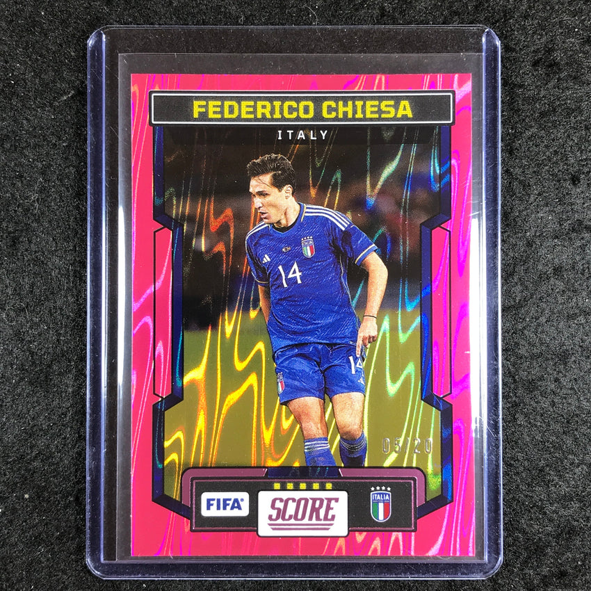 2023-24 Score FIFA FEDERICO CHIESA Base Pink Swirl 5/20 #108