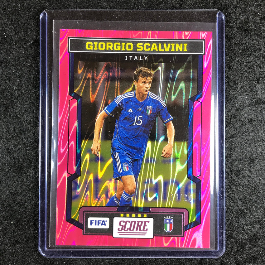 2023-24 Score FIFA GIORGIO SCALVINI Base Pink Swirl 3/20 #110