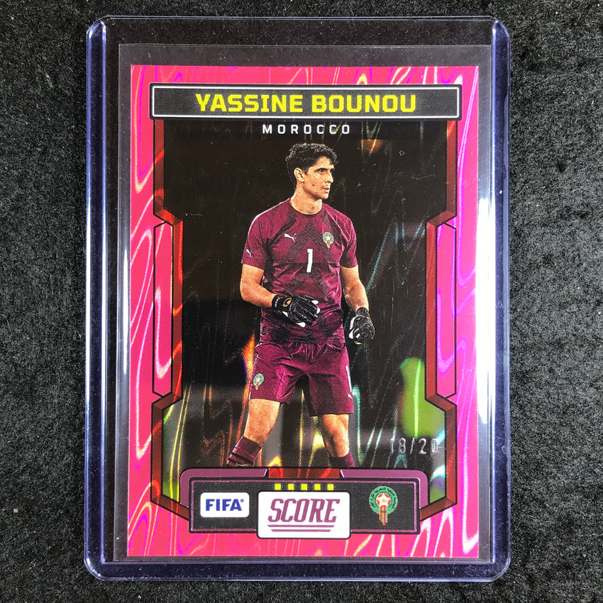 2023-24 Score FIFA YASSINE BOUNOU Base Pink Swirl 18/20 #139