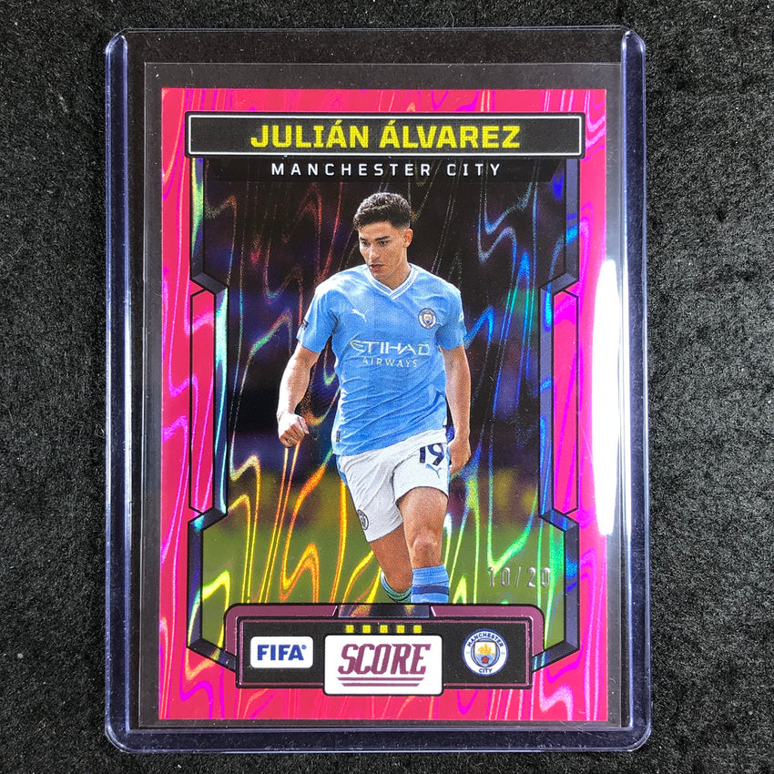 2023-24 Score FIFA JULIAN ALVAREZ Base Pink Swirl 10/20 #146