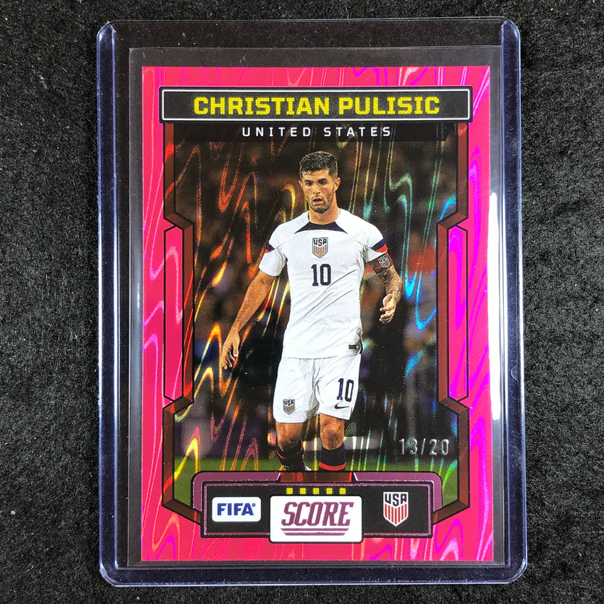 2023-24 Score FIFA CHRISTIAN PULISIC Base Pink Swirl 13/20 #168
