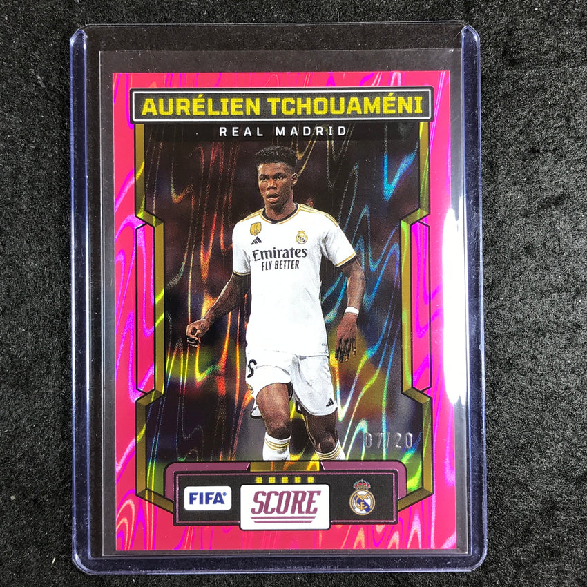 2023-24 Score FIFA AURELIEN TCHOUAMENI Base Pink Swirl 7/20 #183