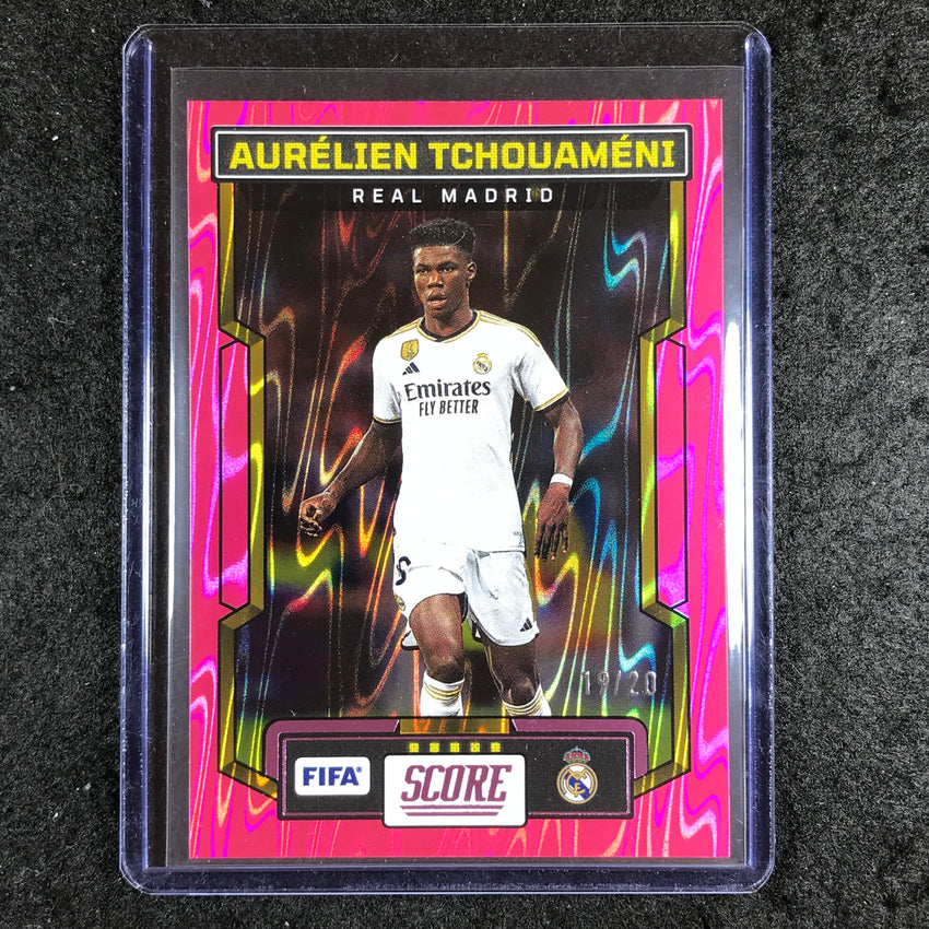 2023-24 Score FIFA AURELIEN TCHOUAMENI Base Pink Swirl 19/20 #183