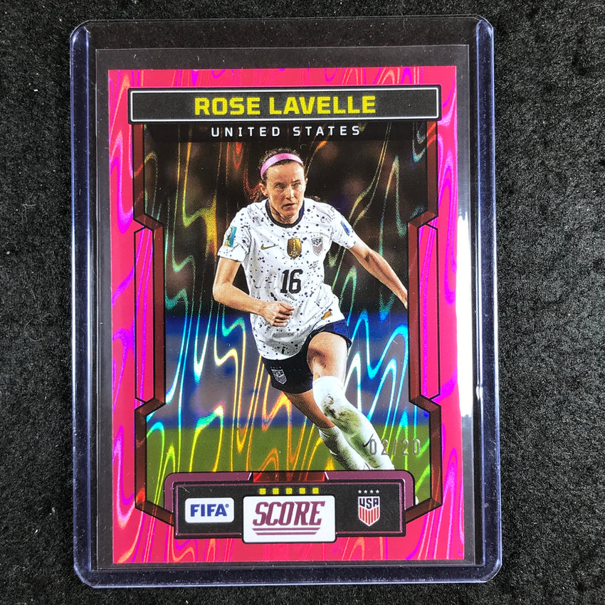 2023-24 Score FIFA ROSE LAVELLE Base Pink Swirl 2/20 #188