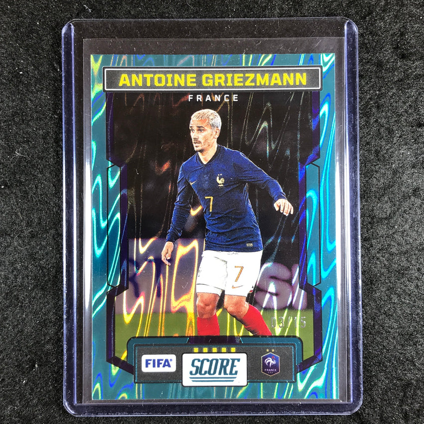 2023-24 Score FIFA ANTOINE GRIEZMANN Base Teal Swirl 3/15 #54