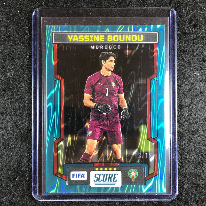 2023-24 Score FIFA YASSINE BOUNOU Base Teal Swirl 13/15 #139