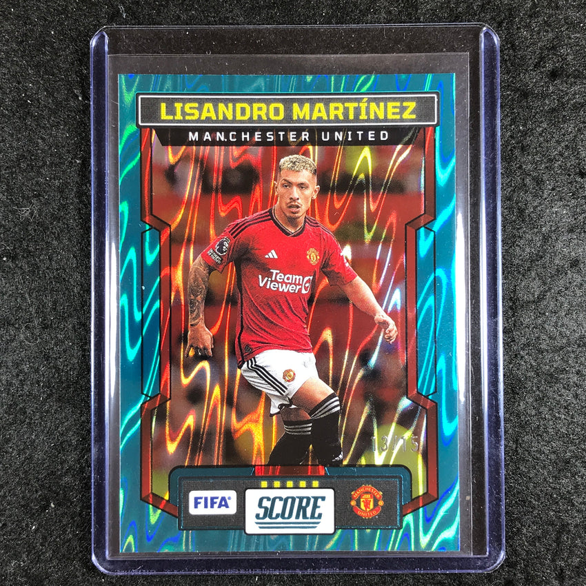 2023-24 Score FIFA LISANDRO MARTINEZ Base Teal Swirl 13/15 #159