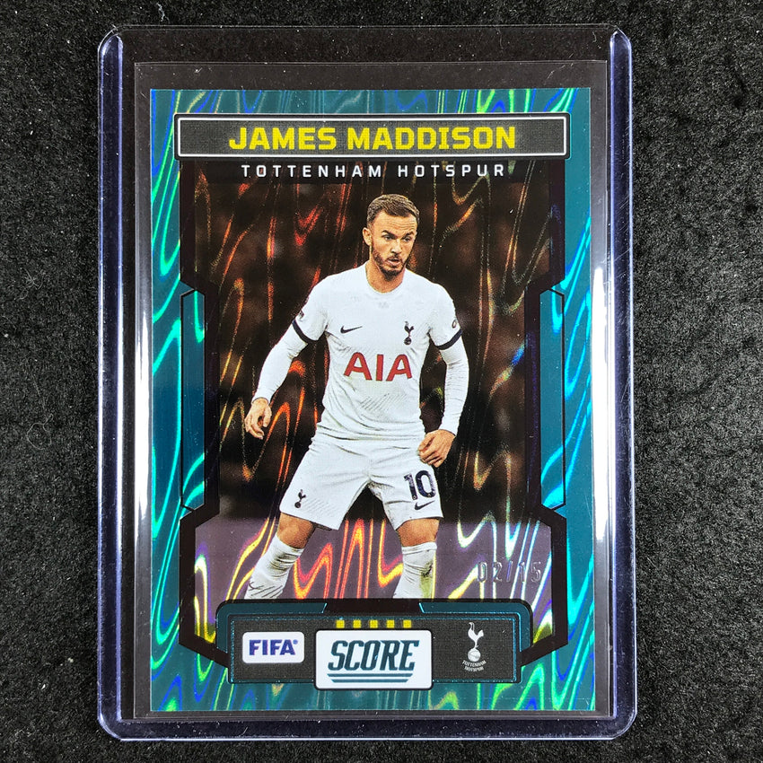 2023-24 Score FIFA JAMES MADDISON Base Teal Swirl 2/15 #197