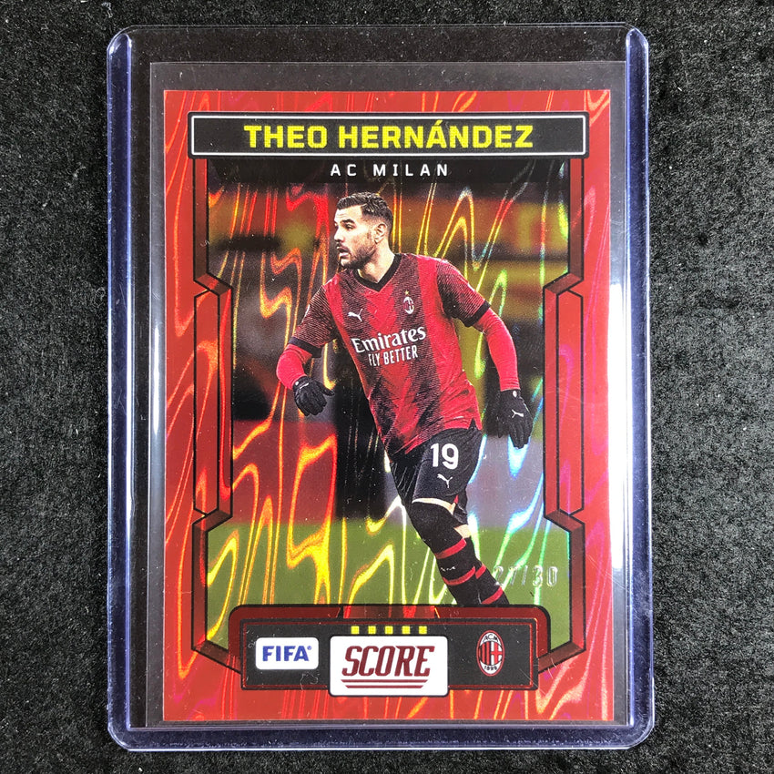 2023-24 Score FIFA THEO HERNANDEZ Base Red Swirl 27/30 #17
