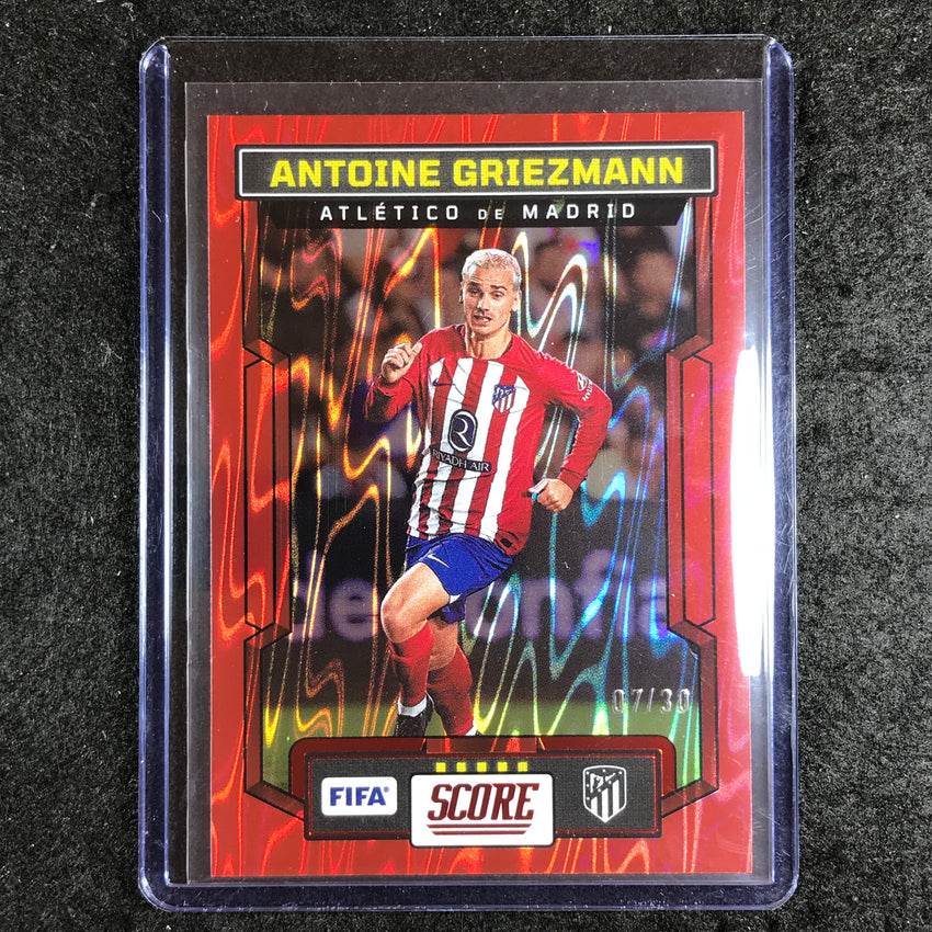 2023-24 Score FIFA ANTOINE GRIEZMANN Base Red Swirl 7/30 #24