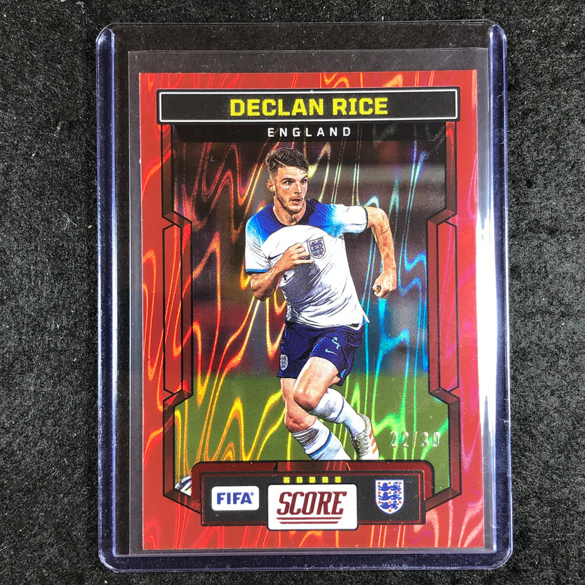 2023-24 Score FIFA DECLAN RICE Base Red Swirl 22/30 #35