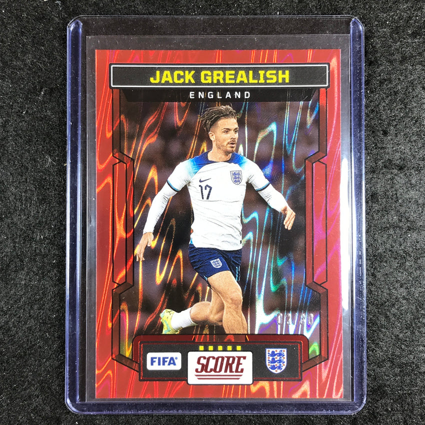 2023-24 Score FIFA JACK GREALISH Base Red Swirl 2/30 #38