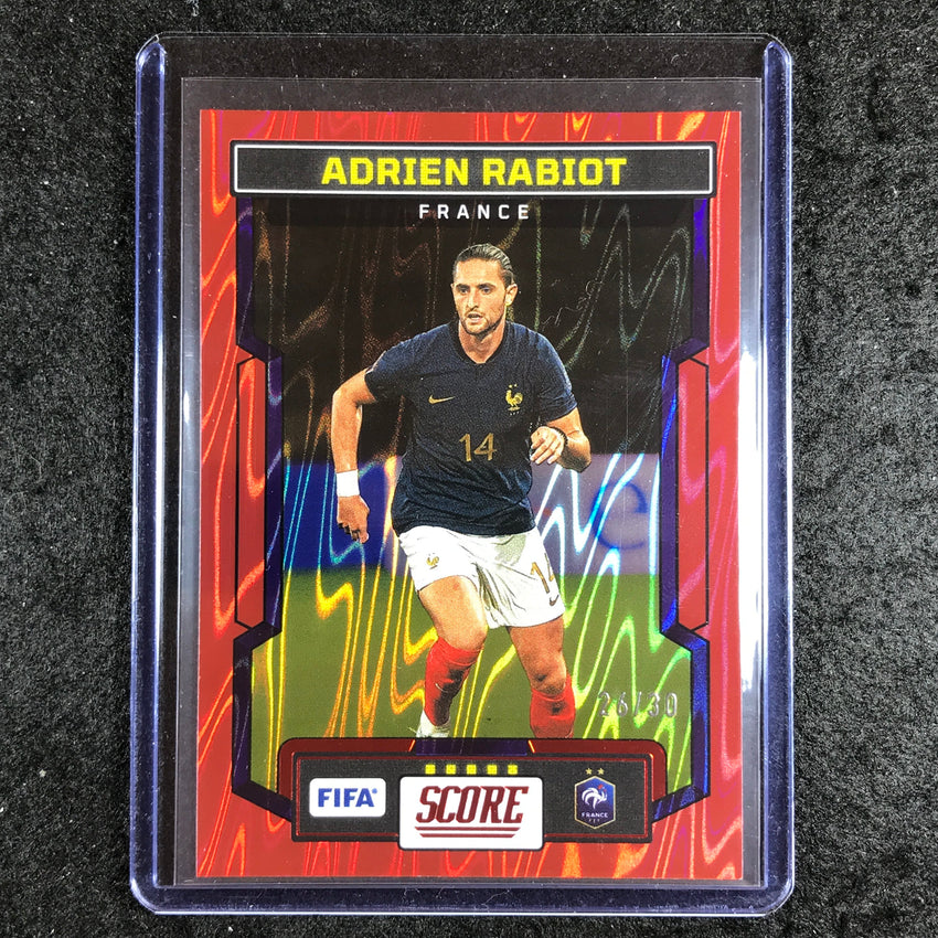 2023-24 Score FIFA ADRIEN RABIOT Base Red Swirl 26/30 #58