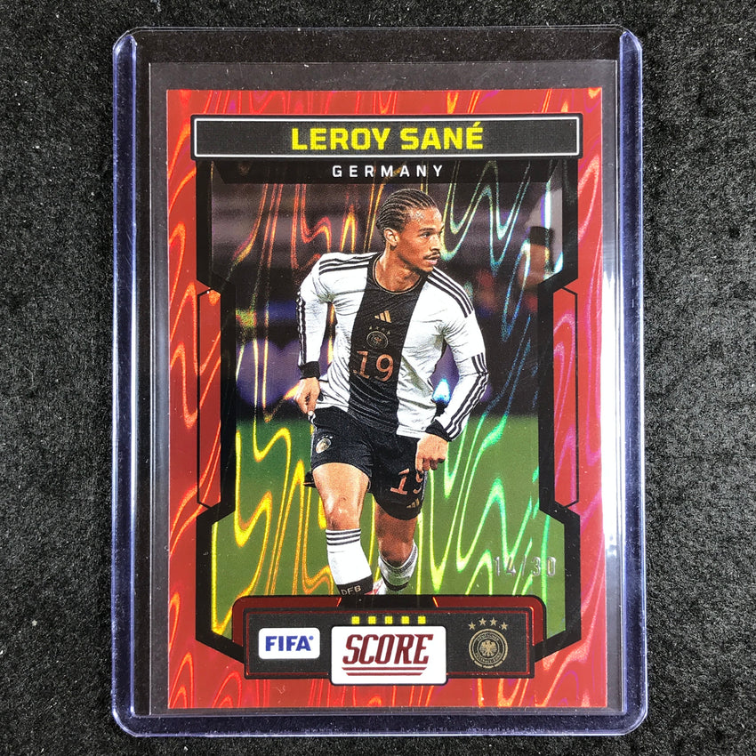2023-24 Score FIFA LEROY SANE Base Red Swirl 14/30 #77