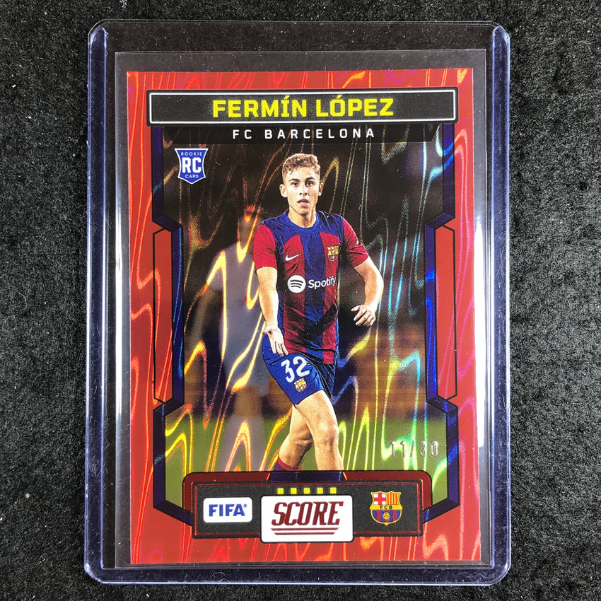 2023-24 Score FIFA FERMIN LOPEZ Rookie Base Red Swirl 11/30 #95
