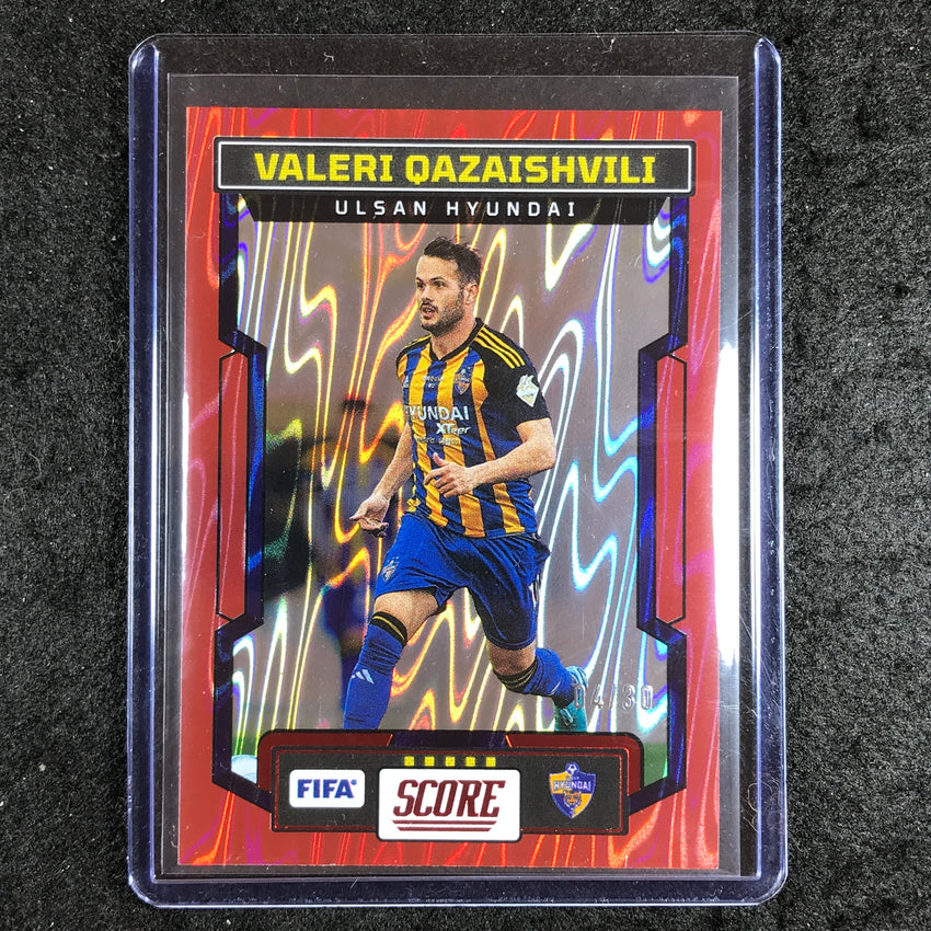 2023-24 Score FIFA VALERI QAZAISHVILI Base Red Swirl 4/30 #200