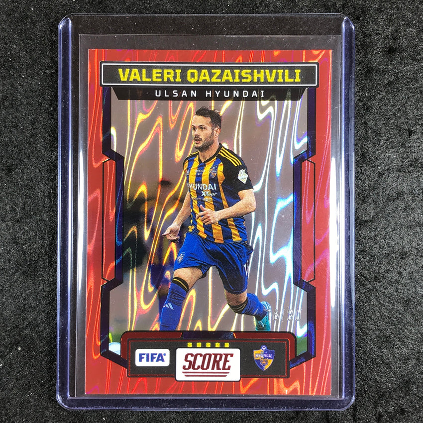 2023-24 Score FIFA VALERI QAZAISHVILI Base Red Swirl 16/30 #200