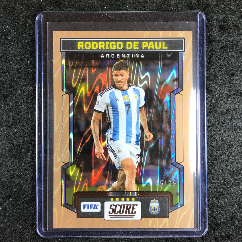 2023-24 Score FIFA RODRIGO DE PAUL Base Bronze Swirl 15/25 #9