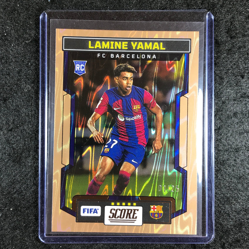 2023-24 Score FIFA LAMINE YAMAL Rookie Base Bronze Swirl 1/25 #87