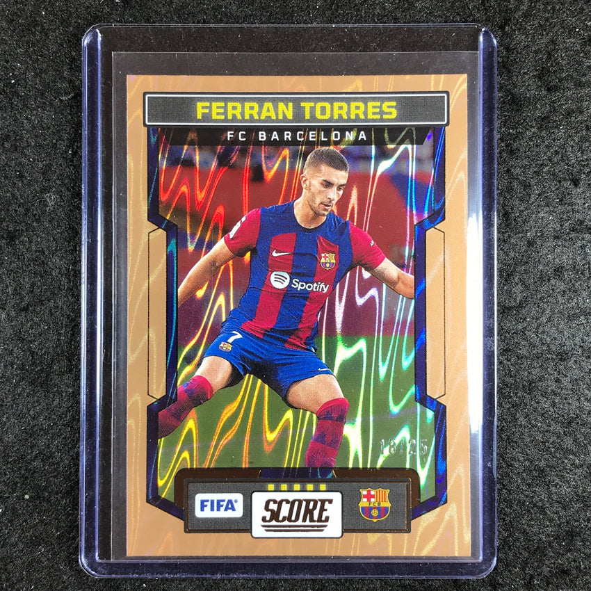 2023-24 Score FIFA FERRAN TORRES Base Bronze Swirl 18/25 #89