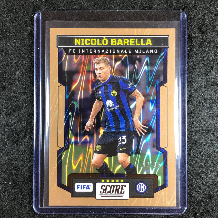 2023-24 Score FIFA NICOLO BARELLA Base Bronze Swirl 9/25 #99
