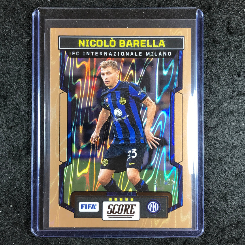 2023-24 Score FIFA NICOLO BARELLA Base Bronze Swirl 21/25 #99