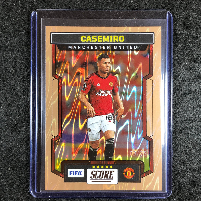 2023-24 Score FIFA CASEMIRO Base Bronze Swirl 3/25 #161