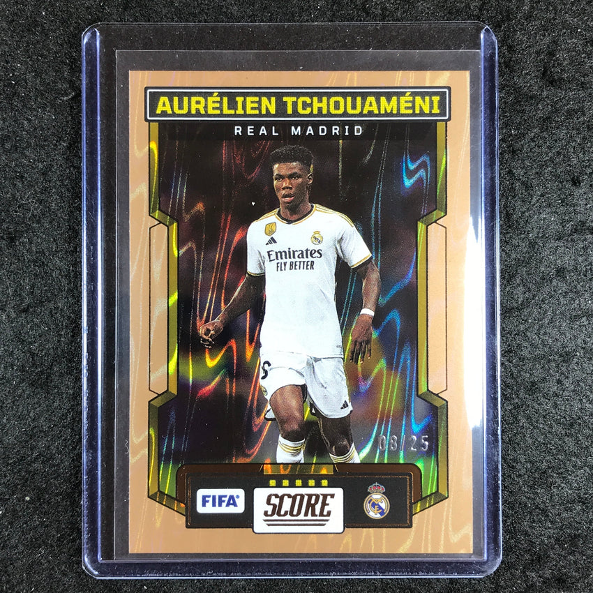 2023-24 Score FIFA AURELIEN TCHOUAMENI Base Bronze Swirl 8/25 #183