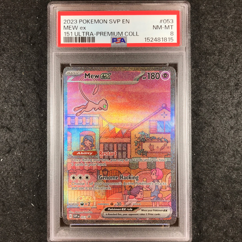 PSA 8 Mew ex - SVP 053 - Scarlet & Violet 151 UPC Pokemon Black Star Promo 815-Cherry Collectables