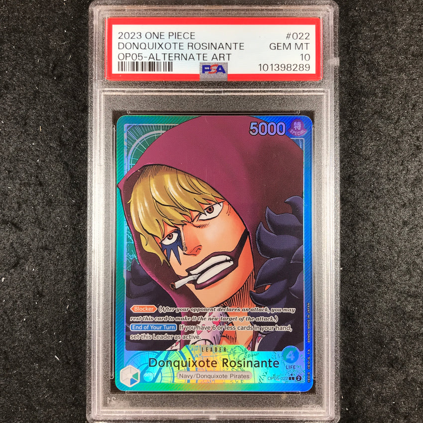 PSA 10 Donquixote Rosinante - OP05-022 L - Alternate Art New Era 289-Cherry Collectables