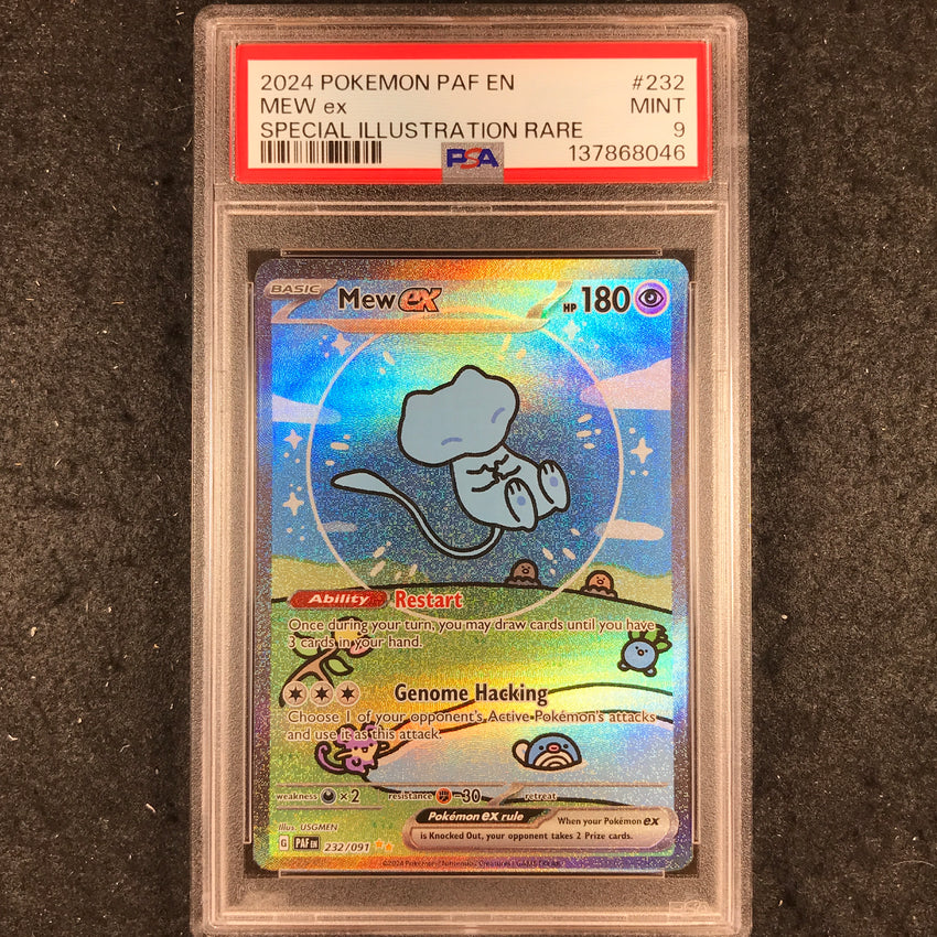 PSA 9 Mew ex - 232/091 - Special Illustration Rare Pokemon Paldean Fates 046-Cherry Collectables