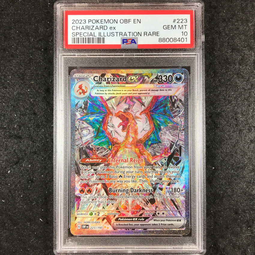 PSA 10 Charizard ex - 223 - Special Illustration Rare Pokemon Obsidian Flames 401-Cherry Collectables
