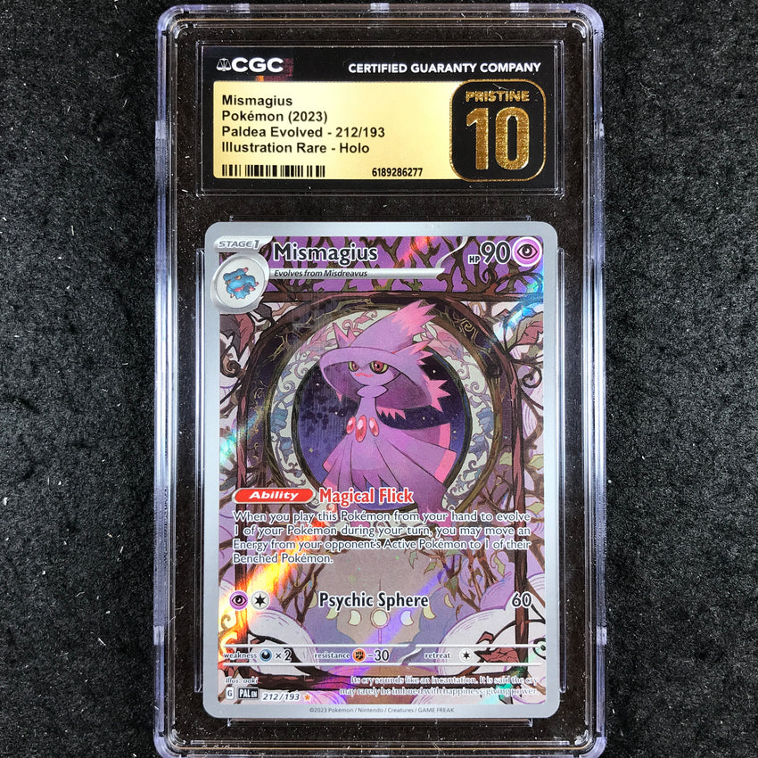 CGC 10 Pristine Mismagius - 212/193 - Illustration Rare Pokemon Paldea Evolved 277-Cherry Collectables