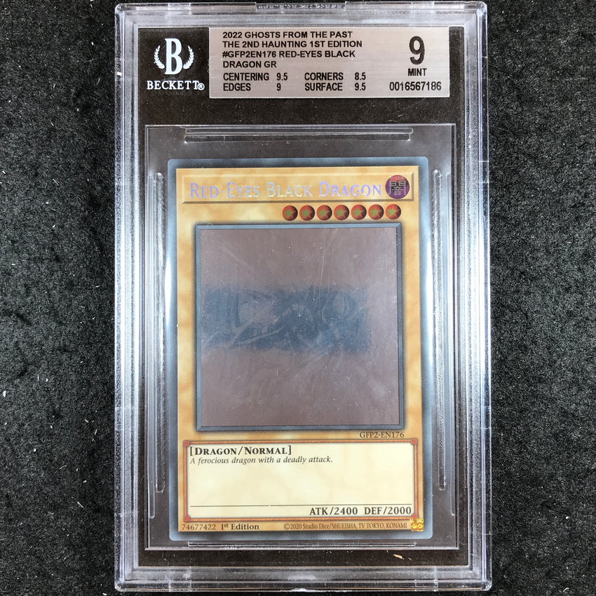 BGS 9 Red-Eyes Black Dragon - GFP2-EN176 - Ghost Rare 1st Edition 186-Cherry Collectables