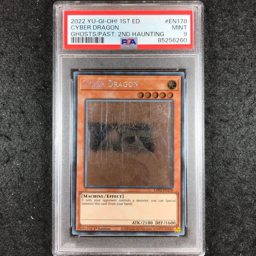 PSA 9 Cyber Dragon - GFP2-EN178 - Ghost Rare 1st Edition 260-Cherry Collectables