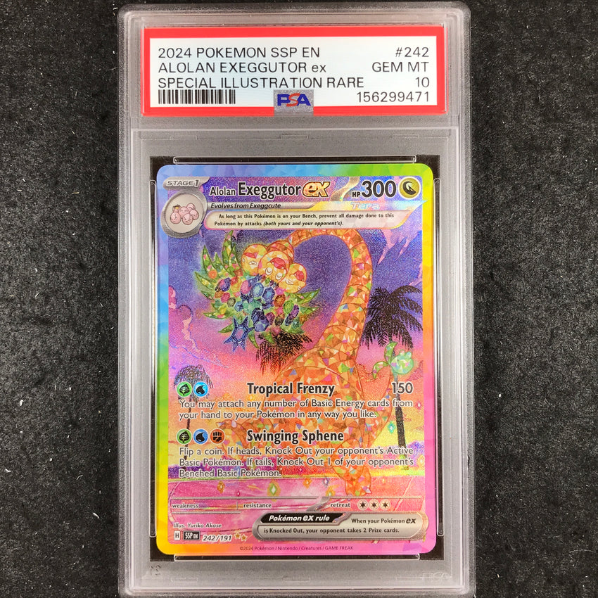 PSA 10 Alolan Exeggutor ex - 242 - Special Illustration Rare Pokemon Surging Sparks 471-Cherry Collectables