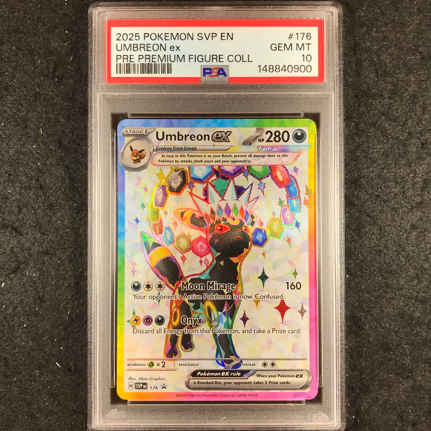 PSA 10 Umbreon ex - SVP 176 - Prismatic Evolutions Premium Figure Collection Pokemon Black Star Promo 900-Cherry Collectables