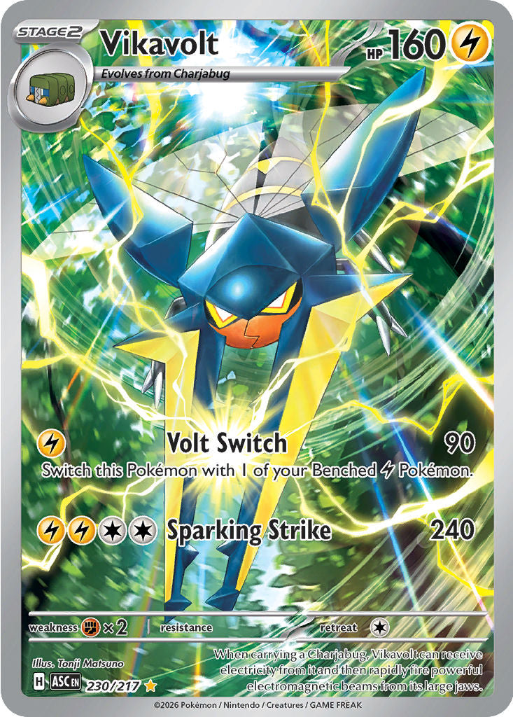 Vikavolt - ( 230/217 ) - Illustration Rare - Pokemon ME Ascended Heroes