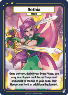 FOIL Aethia - DON-146 - R - Neopets TCG  Defenders of Neopia 1st Edition