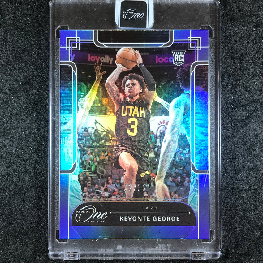 2023-24 One and One KEYONTE GEORGE Rookie Base Blue 2/35 #124